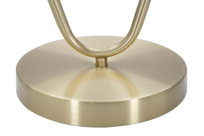 Lampada da Tavolo Glamy Drop 25x18x50 cm in Ferro e Vetro Oro e Bianco-3
