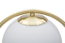 Lampada da Tavolo Glamy Drop 25x18x50 cm in Ferro e Vetro Oro e Bianco-4