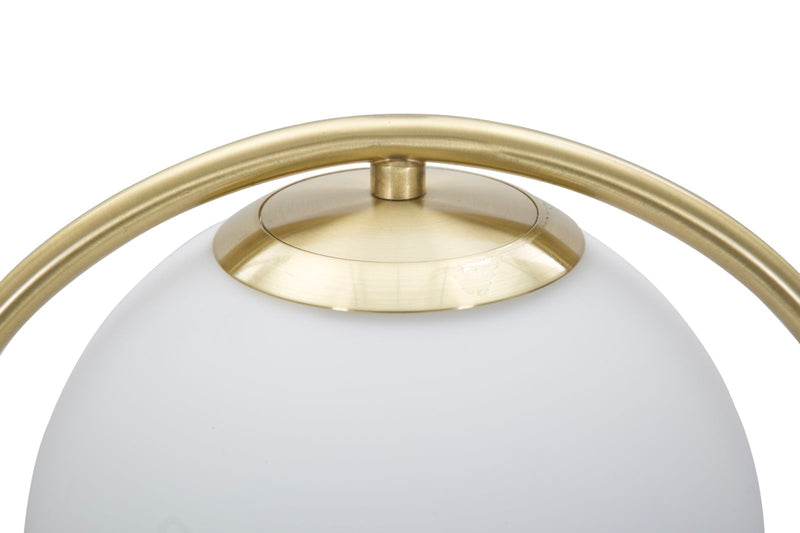 Lampada da Tavolo Glamy Drop 25x18x50 cm in Ferro e Vetro Oro e Bianco-4