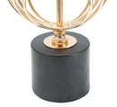 Lampada da Tavolo Circly Ø20x58,5 cm in Ferro PVC e Tessuto Oro e Nero-4