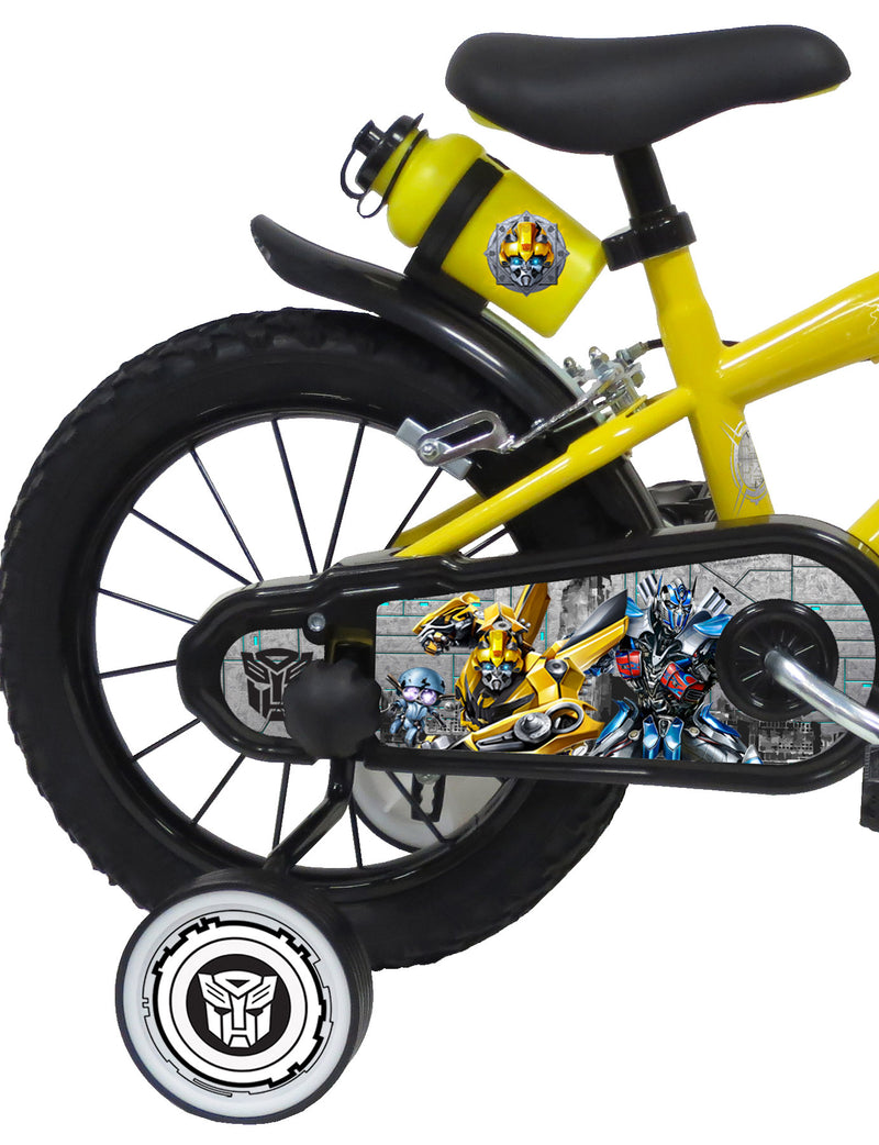 Bicicletta per Bambino 14" 2 Freni  Transformers Gialla-2