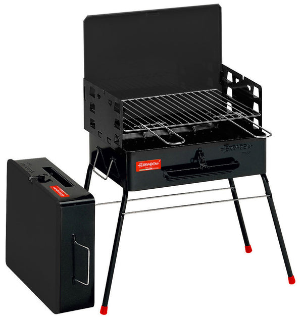 Holzkohlegrill Holzkohle Transportkoffer 52x30x73 cm Ferraboli Camping sconto