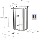 Casetta Box da Giardino per Attrezzi 146x98 cm con Porta Finestrata in Legno Naturale-5