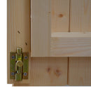 Casetta Box da Giardino per Attrezzi 198x248 cm con Porta Doppia Finestrata in Legno Naturale-8