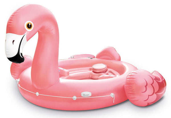 Schwimmende Insel 422 x 373 x 185 cm Intex Rosa Flamingo prezzo