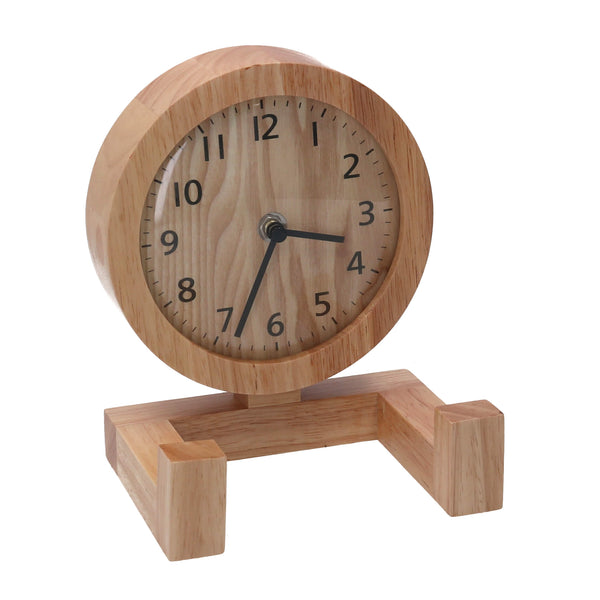 online Uhr aus Naturholz 11,5x15x20 cm