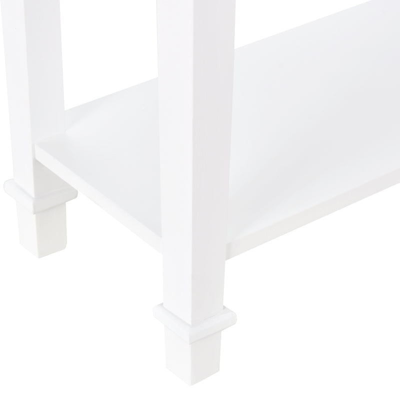 Tavolo Consolle per Ingresso 75,6x27,5x80,5 cm  Bianco-9