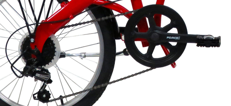Bicicletta Folding Pieghevole 20” 7V in Alluminio Rossa-5