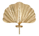 Portacandele da Muro Glam Leaf 41x11,5x40 cm in Ferro Oro-1