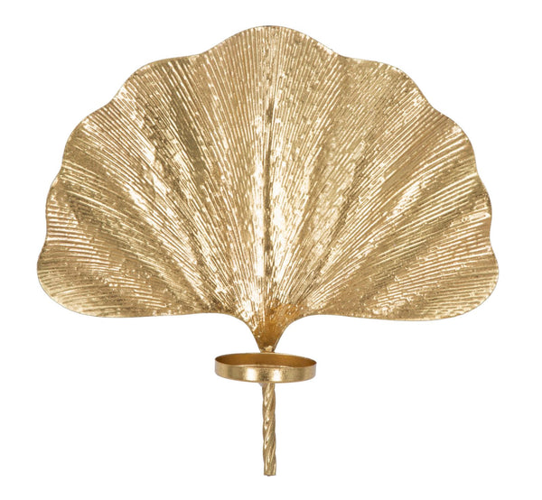 Glam Leaf Wandkerzenhalter 41x11,5x40 cm in Gold Iron online
