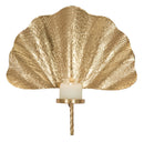 Portacandele da Muro Glam Leaf 41x11,5x40 cm in Ferro Oro-5