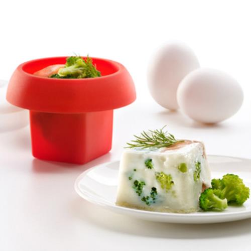 prezzo Ovo Quadratische Silikonform zum Kochen von Eiern in der Mikrowelle oder im Wasserbad Lekue 