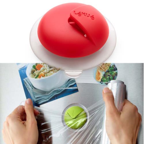Cut &Amp Wrap Taglierina per Pellicola da Cucina Trasparente con Ventosa Lekue-1