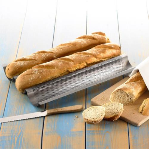 prezzo Perforiertes Antihaftblech für Baguettebrot 3 Plätze Rbv Birkmann 