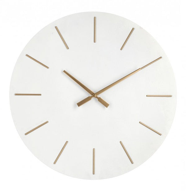 Orologio da Muro Ø 60x5 cm Timeline in Legno Bianco sconto