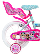Bicicletta per Bambina 14" 2 Freni  Lol Verde Marine e Rosa-2