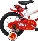 Bicicletta per Bambino 14" 2 Freni  Teen Monster Bianca/Rossa-2