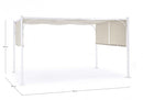 Pergola da Giardino 4x3xh2,25m Slide Bianco/Tortora-2
