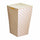 Quadratischer Wäschekorb aus cremefarbenem Polyester 33x33xh53 cm