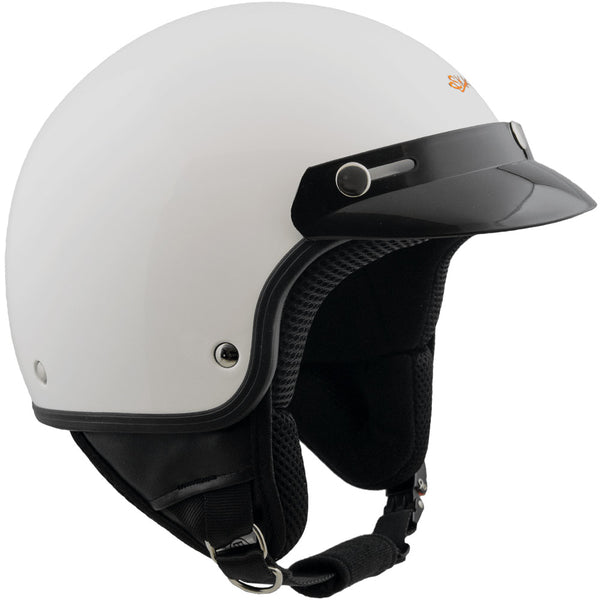 sconto Demi-Jet Helm für Scooter mit Front Ska-P 1 FH Smarty White Metal
