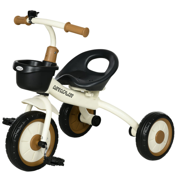 prezzo Triciclo per Bambini 70,5x50x58 cm con Seduta Regolabile e Campanello in Metallo Bianco