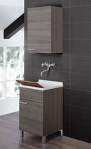 Mobile Pensile da Bagno 50x67x30cm Rovere Scuro-1