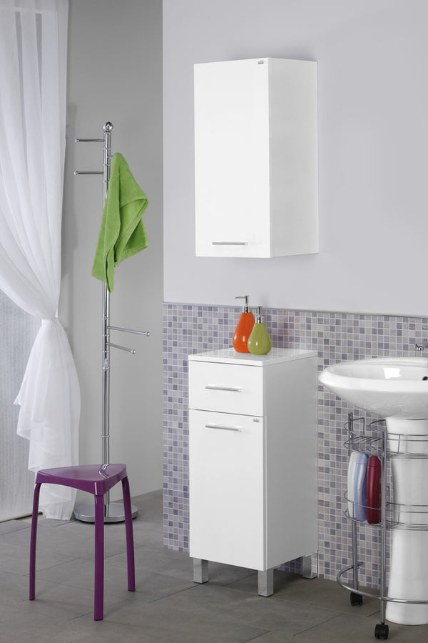 online Einzelunterschrank Badezimmerschrank 33 cm weiß lackiert