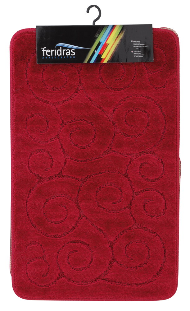 Tappeto Polipropilene Riccio Parure Rosso-1