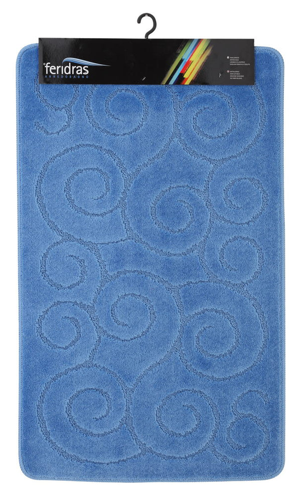 sconto Gelockter Polypropylen-Teppich 60X100Cm Hellblau