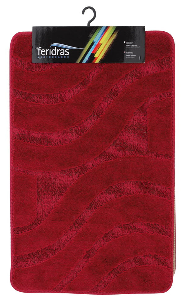 sconto Wellenteppich aus Polypropylen 50X80 cm Rot