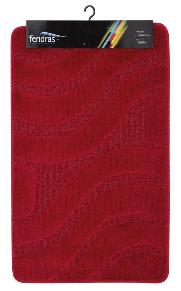 sconto Wellenteppich aus Polypropylen 60 x 100 cm rot
