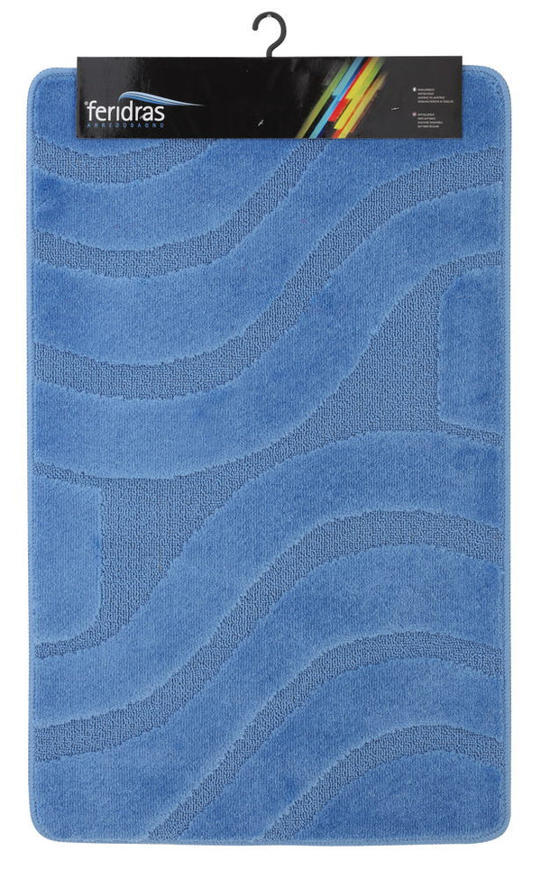 Wellenteppich aus Polypropylen 60 x 100 cm hellblau online
