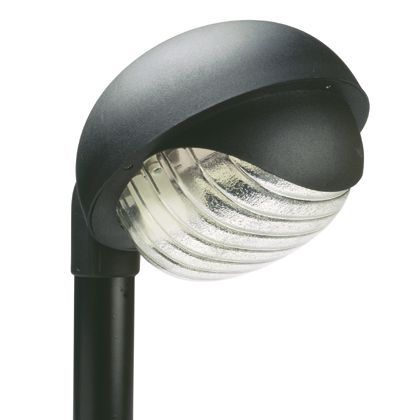 sconto Runde Stangen-Stirnlampe in niedriger schwarzer Farbe für die Sovil Residence-Linie im Freien