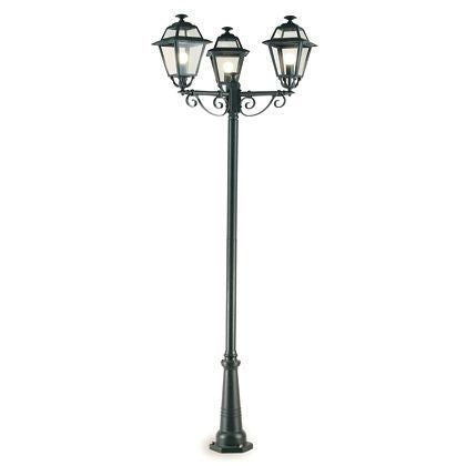 sconto Palo Alto Lampe mit drei Lichtern für Garten Farbe Grau für Outdoor Elegance Line Livos