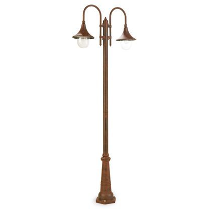 sconto Pole Lamp Two Lights for Garden Farbe Rost für Outdoor Line Deluxe Livos