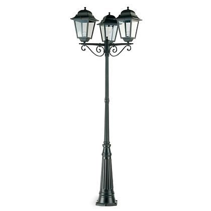 acquista Palo Alto Gartenlampe mit drei Lichtern in Schwarz für Outdoor Maxi Square Line Livos