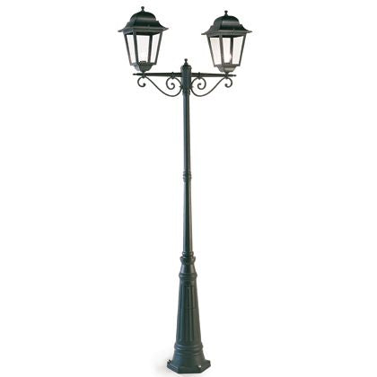 Palo Alto Lampe Zwei Lichter für Garten Farbe Schwarz für Outdoor Maxi Square Line Livos prezzo