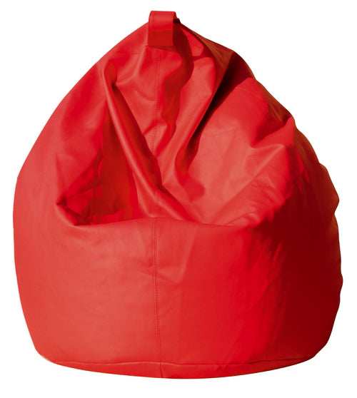 Poltrona a Sacco Pouf in Similpelle Rossa Avalli-1