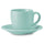 Cappuccino-Teetasse mit blauer Kaleidos-Steinzeugplatte