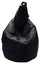 Pouf Bean Bag Sessel aus schwarzem Avalli-Nylon
