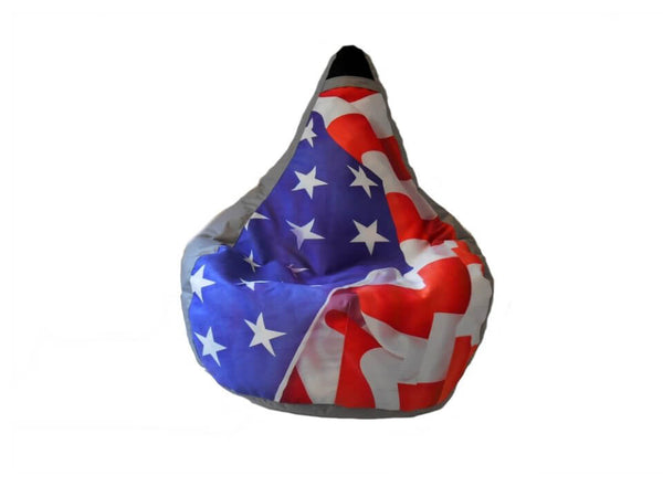 sconto Pouf Bean Bag im Polyester-Design USA-Flagge Avalli