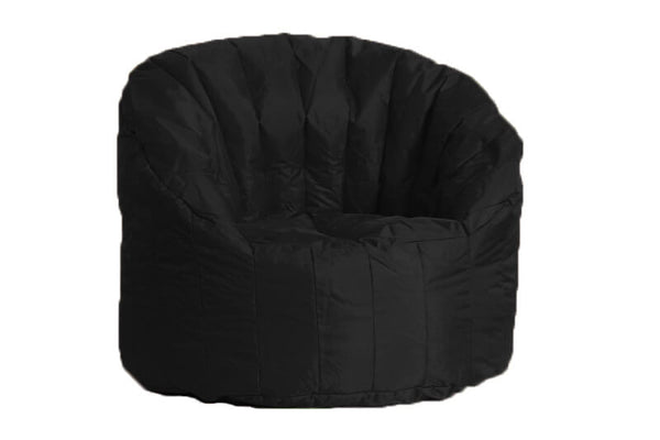 sconto Tortuga Pouf Sessel aus schwarzem Avalli-Nylon