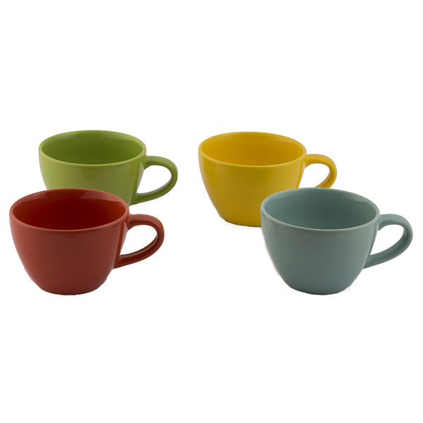 online Set mit 4 farbigen Kaleidos-Tassen aus Steinzeug