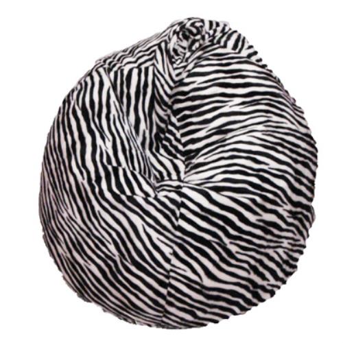 sconto Hocker Sitzsack im Polyester-Pelz-Design Zebra Avalli