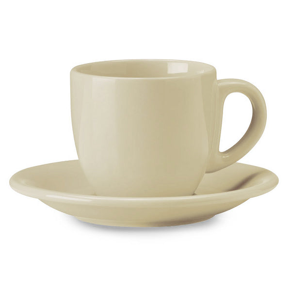 Cappuccino-Teetasse mit elfenbeinfarbenem Kaleidos-Steinzeugteller prezzo