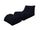 Avalli Chaiselongue Hocker aus schwarzem Polyester mit Fußstütze
