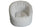 Tortuga Pouf Armlehnstuhl aus weißem Avalli-Kunstleder