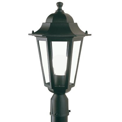 Pole Head Lamp Durchmesser 60 mm schwarze Farbe für Outdoor Sovil Hexagonal Line sconto