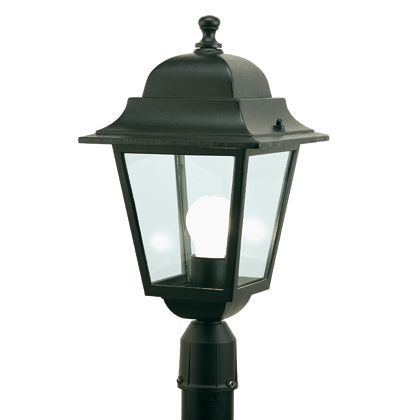 Pole Head Lamp Durchmesser 60 mm schwarze Farbe Outdoor Square Line Sovil sconto