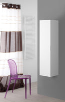 Mobile da Bagno Pensile in Mdf Laccato Bianco 120X30X30 Cm-1